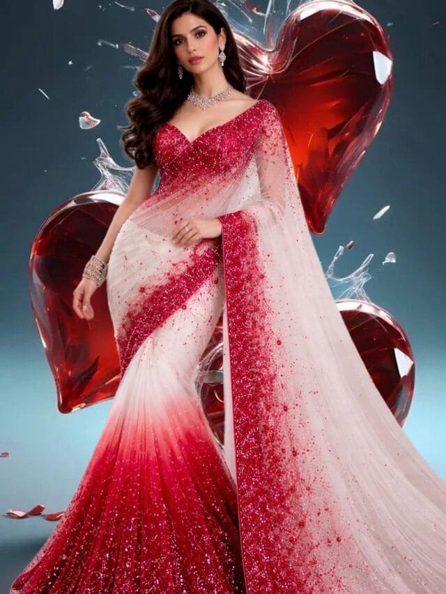Ruby Heart Saree — free photo effect | mypiceffects.com