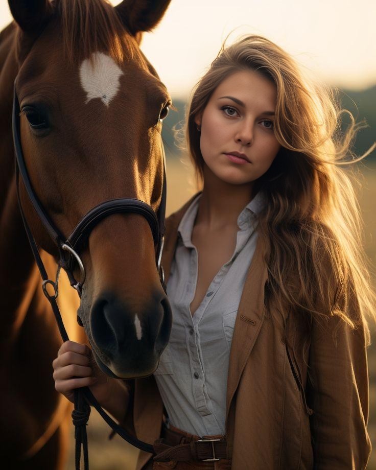 Golden Hour Horse Portrait — free photo effect | MyPicEffects