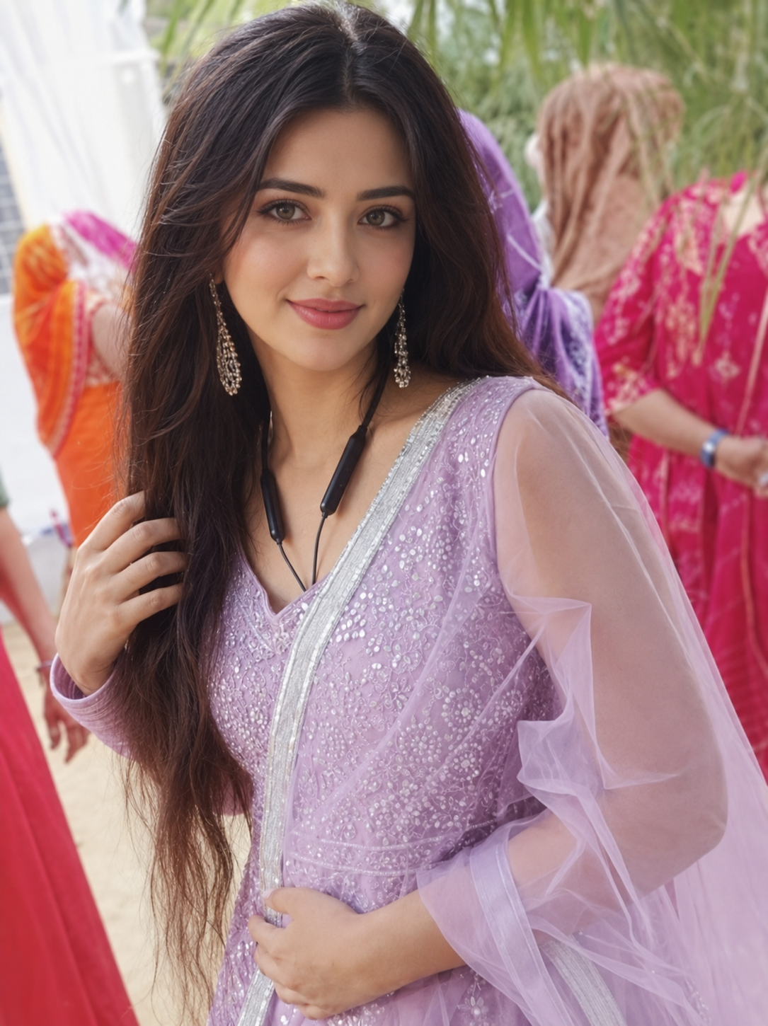 Original photo before Traditional Salwar Suit Look effect