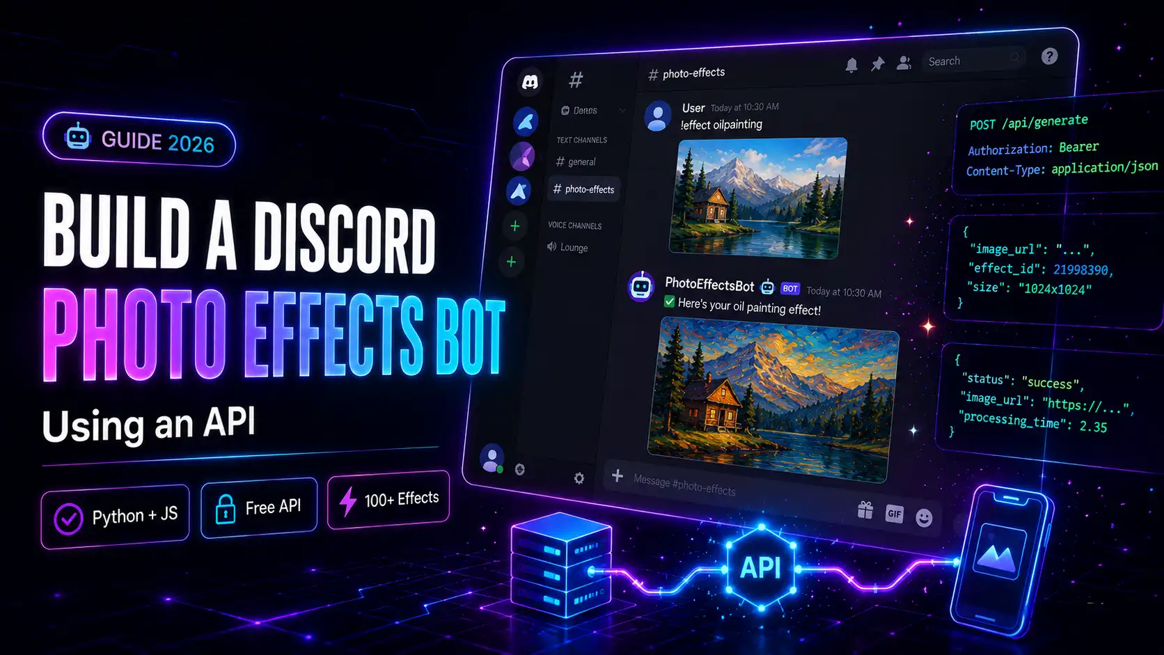 How to Build a Discord Photo Effects Bot Using an API — MyPicEffects