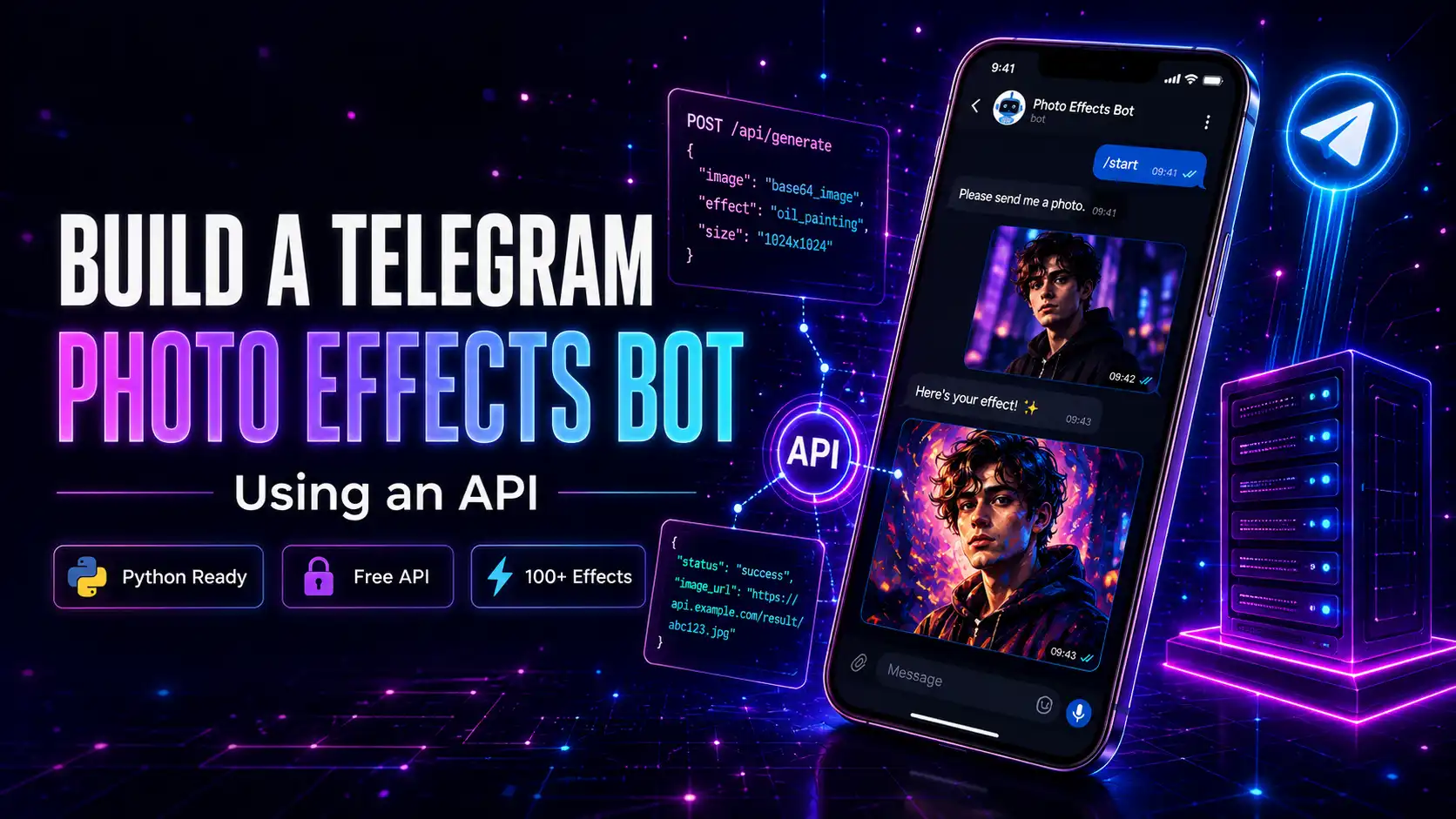 How to Build a Telegram Photo Effects Bot Using an API — MyPicEffects blog